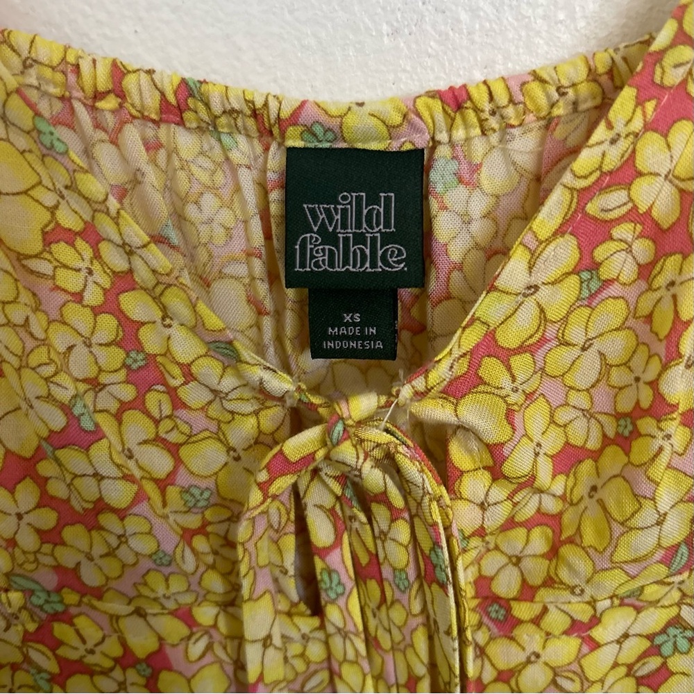 Wildfable Sundress XS, yellow floral. - Picture 3 of 3
